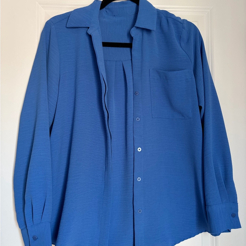 Blue Button-Up Shirt